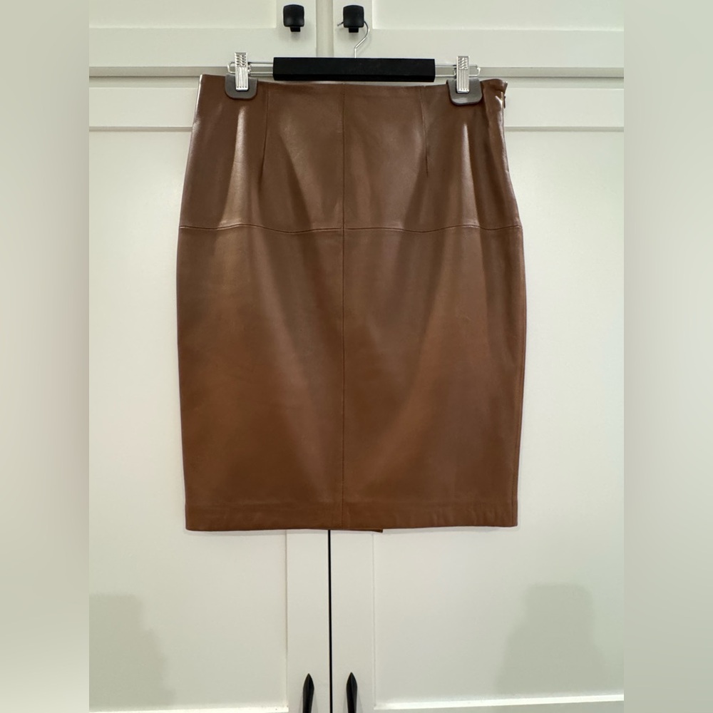 Brown Leather Skirt